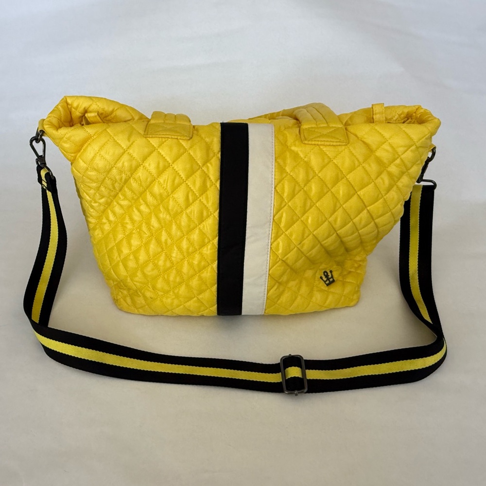 Oliver Thomas Yellow Quilted Crossbody Bag
